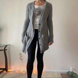 American Eagle Soft, Fuzzy Cardigan with Buttons